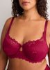 Red Lace Unlined T-Cup Underwire Bra - Déesse