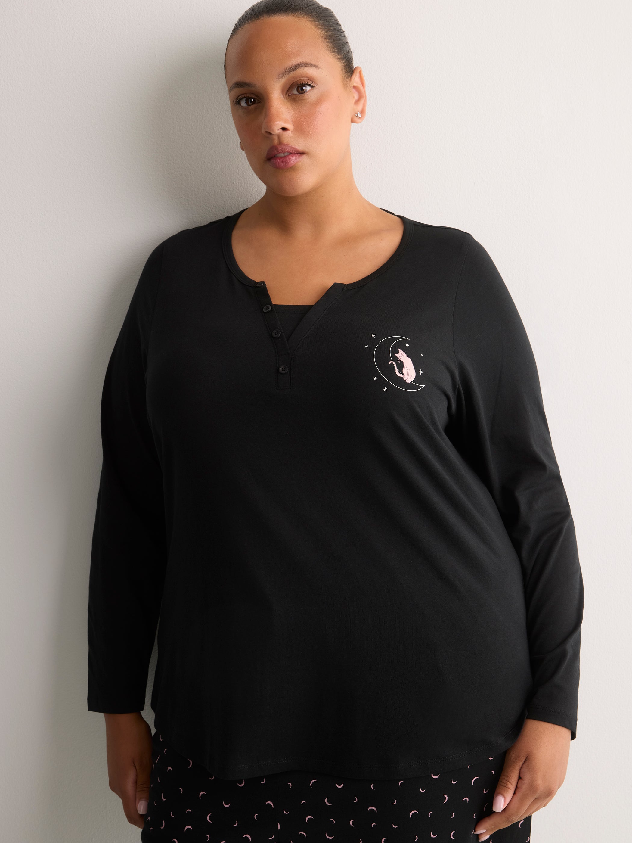 Modern-Fit Fooler Henley Pyjama Top - tiVOGLIO