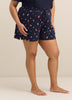 Navy Blue T-Shirt and Boxer Pyjama Set with Ice Cream Print - ti Voglio