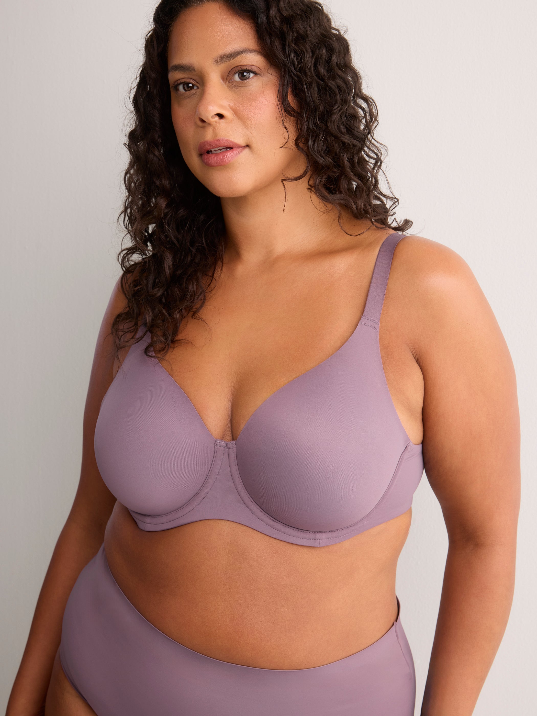 Second Skin, Matte Plum Unlined Underwire Bra - ti Voglio