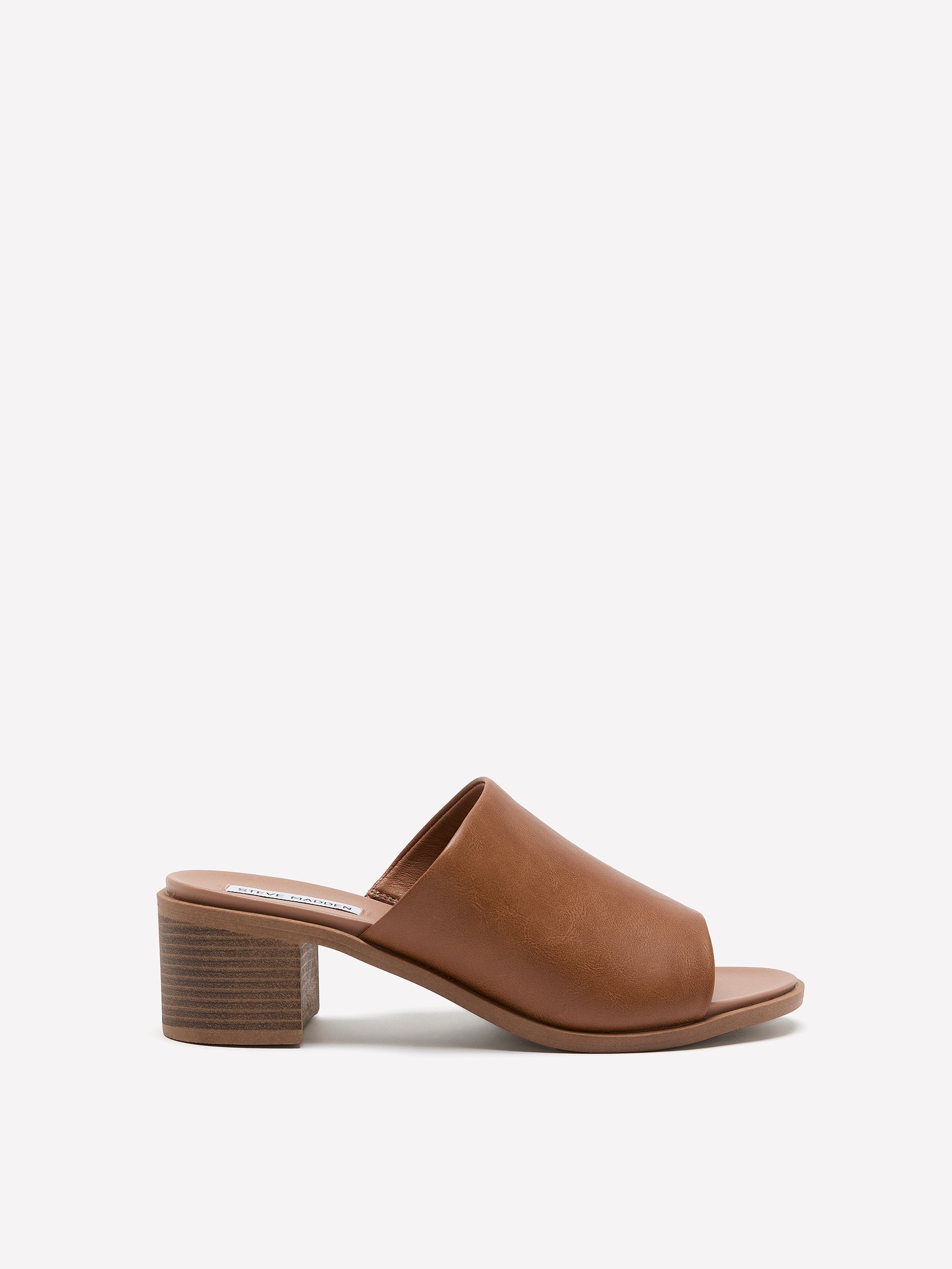 Wide Width, Kacey Block-Heel Slip-On Sandal - Steve Madden