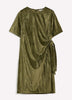 Velvet T-Shirt Dress with Side Knot