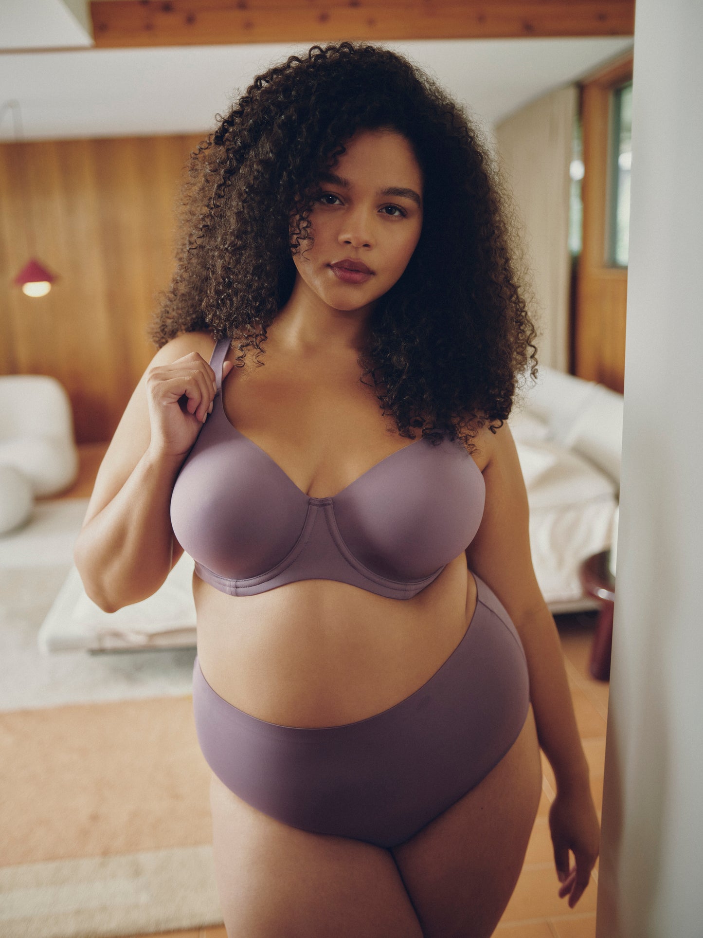 Second Skin, Matte Plum Unlined Underwire Bra - ti Voglio