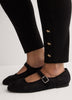 Legging tendance noir avec rivets dorés en forme de chien, tissu responsable