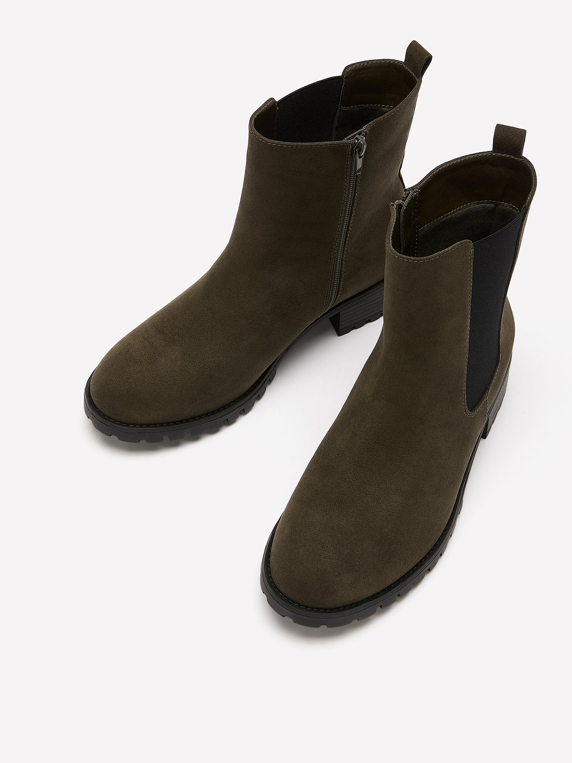 Extra Wide Width, Faux Suede Chelsea Bootie