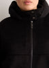 Unlined Coat with Puffer Hood