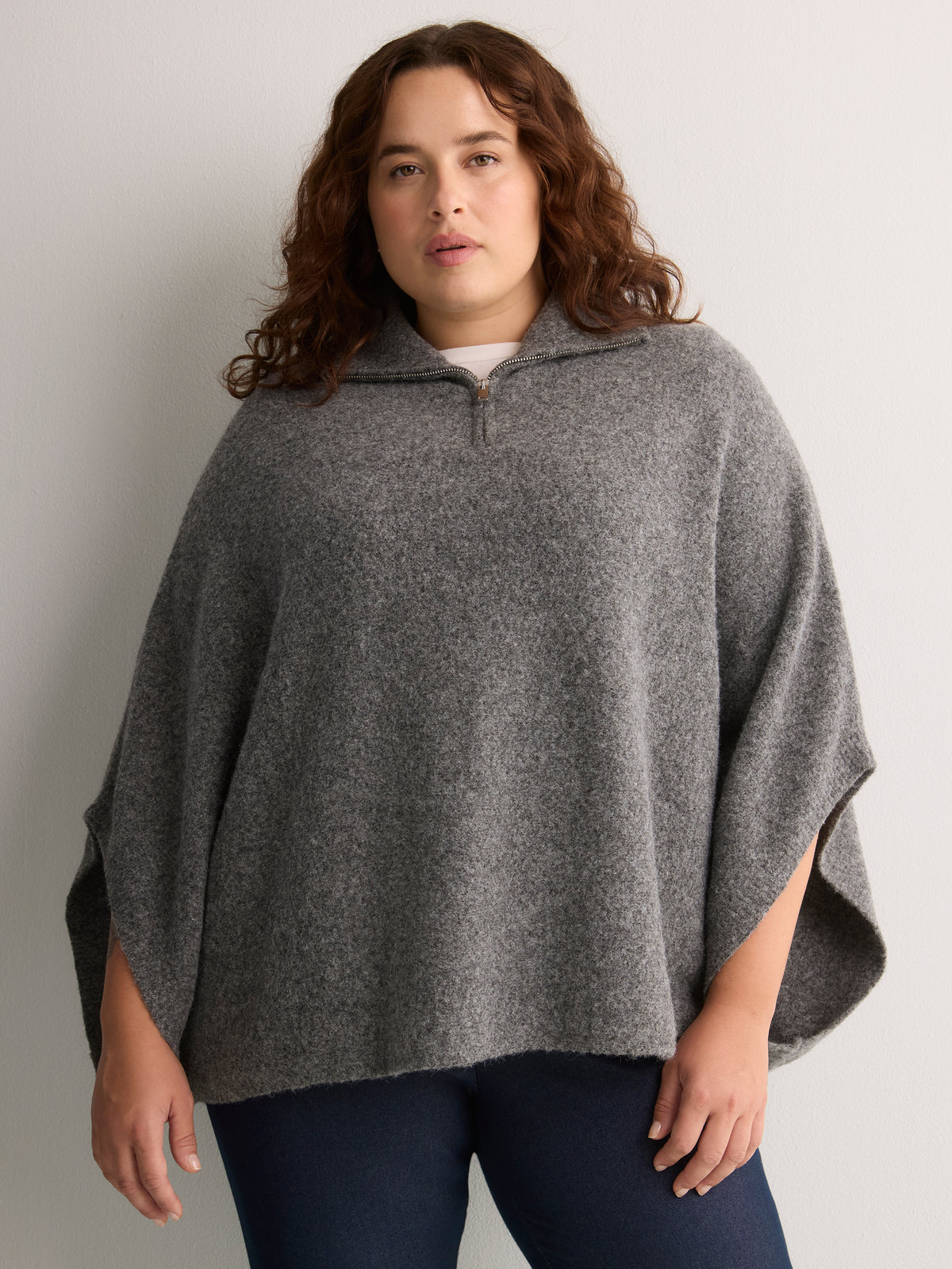 Half Zip Pop-Over Cape