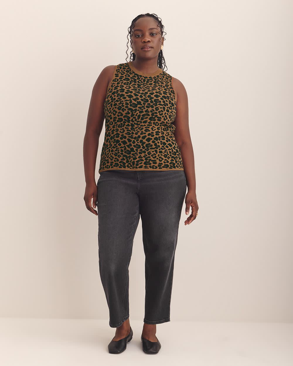 Crew Neck Sleeveless Sweater Tank - Addition Elle