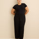 Black Rib Mid-Flared Pyjama Pant - ti Voglio