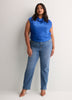 Straight-Fit Draped Cowl-Neck Satin Blouse