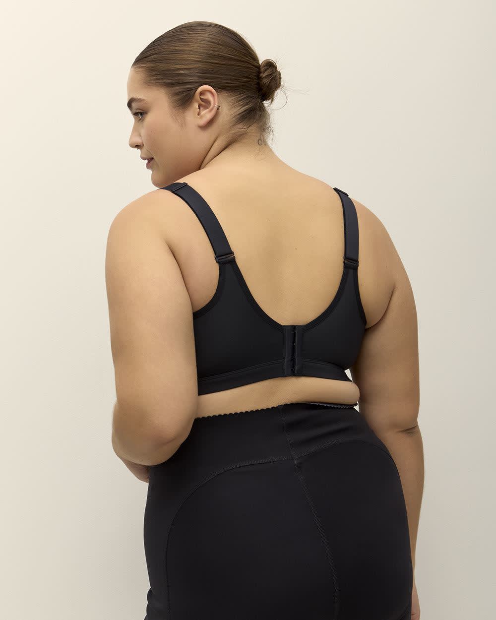 Black Medium-Support Wireless Sports Bra - Active Zone