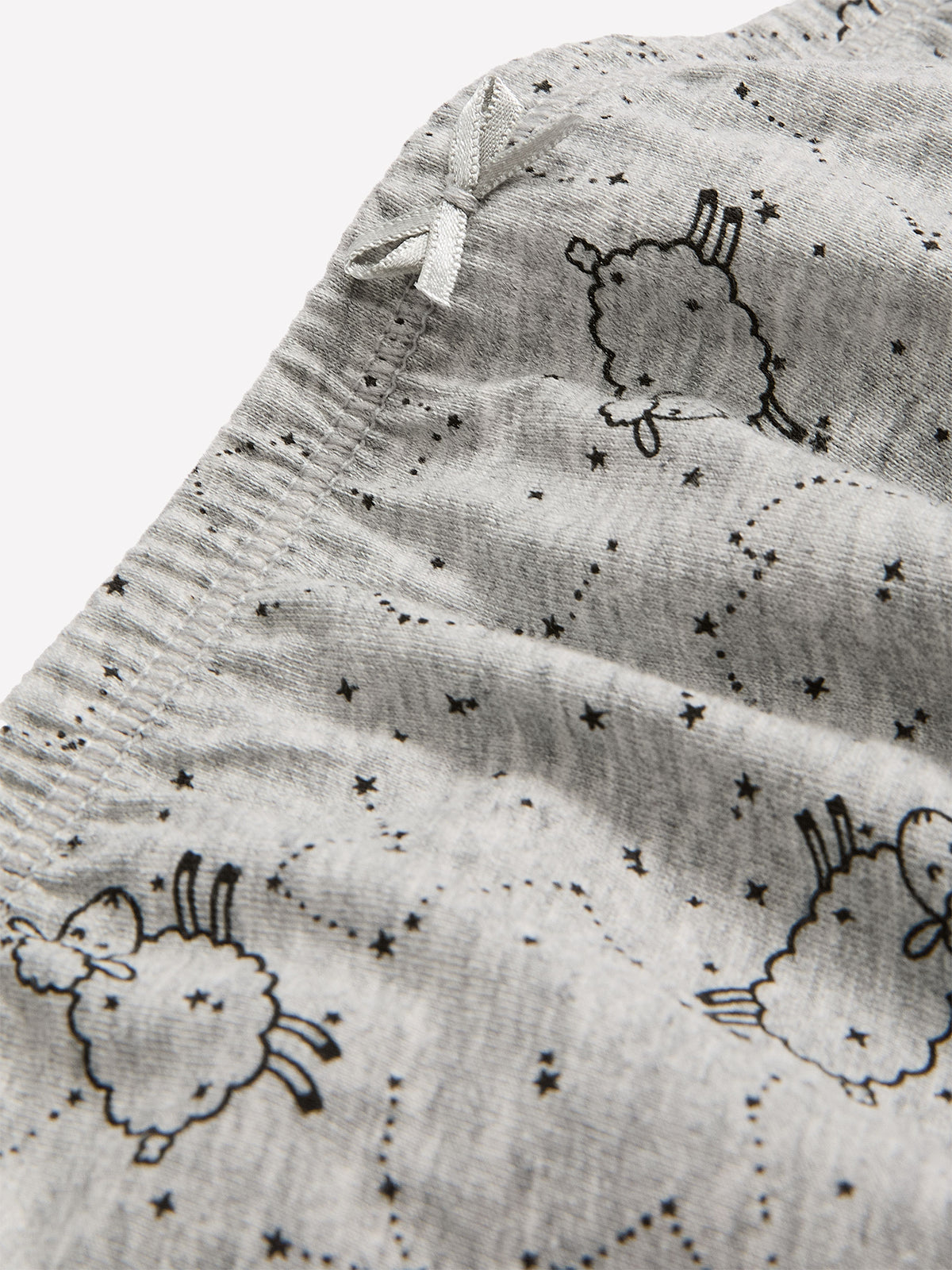 Heather Grey Sheep-Print High-Cut Cotton Brief - tiVOGLIO