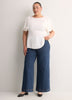 Classic-Fit High-Rise Wide-Leg Studded Denim Pant - d/C jeans