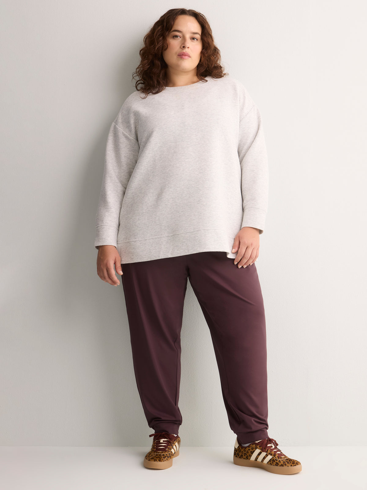 Ottoman Wide Crew Neck Tunic Top - Active Zone