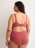 Second Skin, Red Unlined Underwire Matte Bra - tiVOGLIO