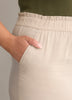 Woven Wide-Leg Slip-On Cropped Pant