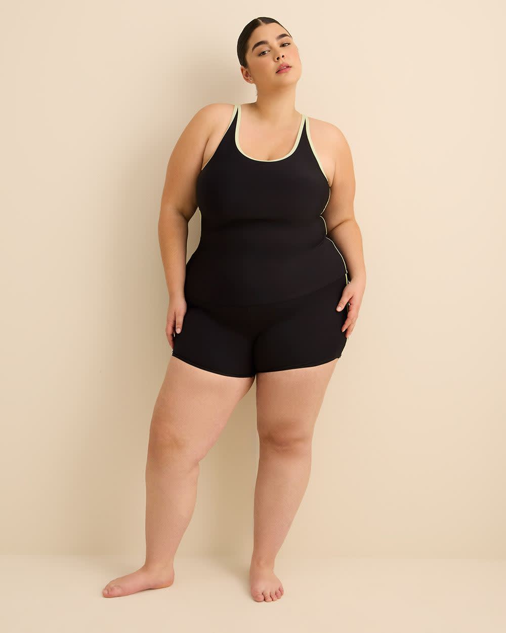 Tankini noir à encolure dégagée - Active Zone