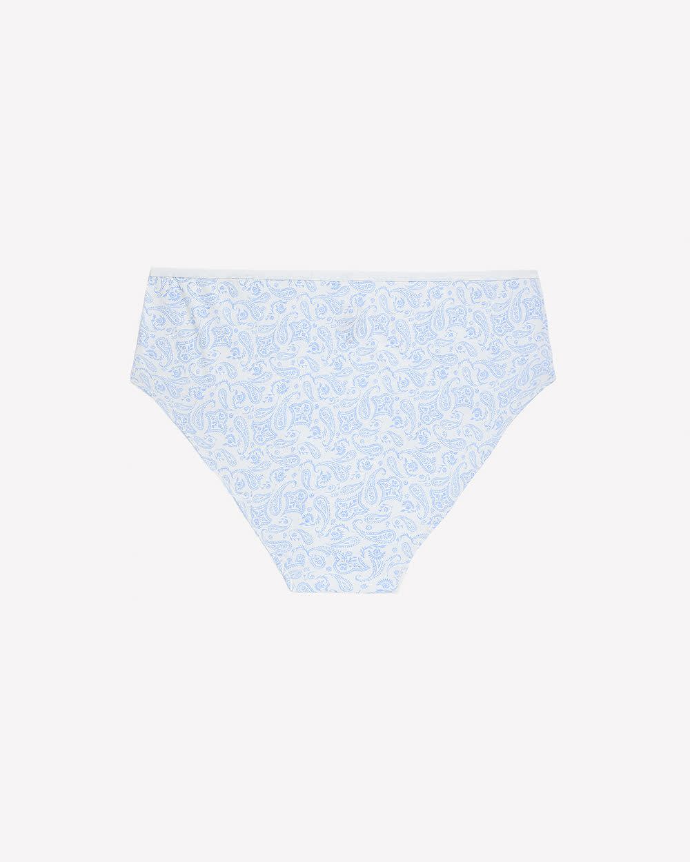 High-Cut Cotton Brief with Paisley Print - ti Voglio