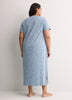 Printed Long Short-Sleeve Sleepshirt - tiVOGLIO