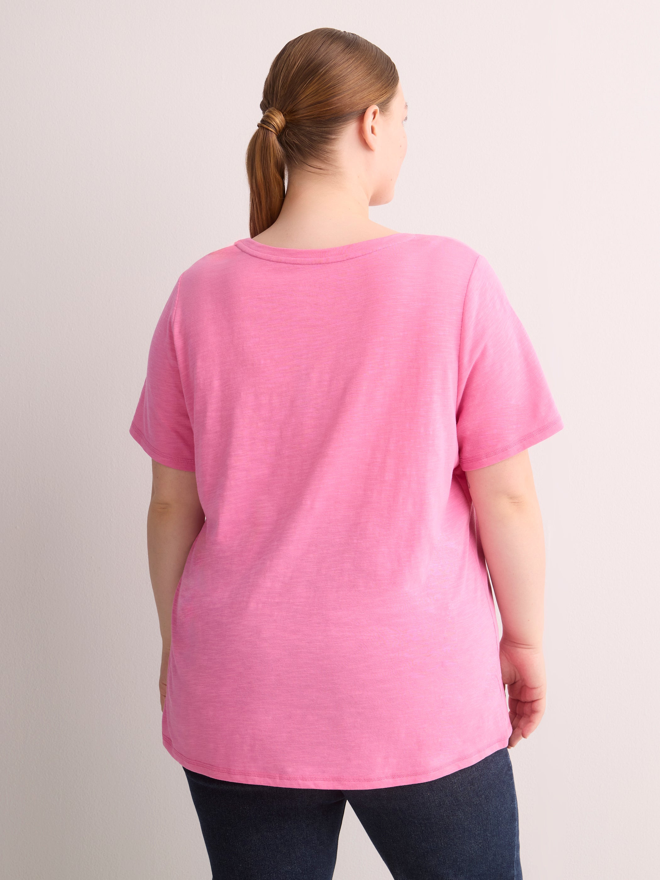 Curvy-Fit Short-Sleeve Crew-Neck Tee