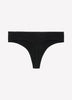 Black Dotted Cotton Thong with Shiny Elastic - ti Voglio