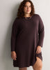Draped-Neck Swing Dress