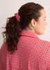 Red Gingham Buttoned Down Shirt and Straight Pant Pyjama Set - tiVOGLIO