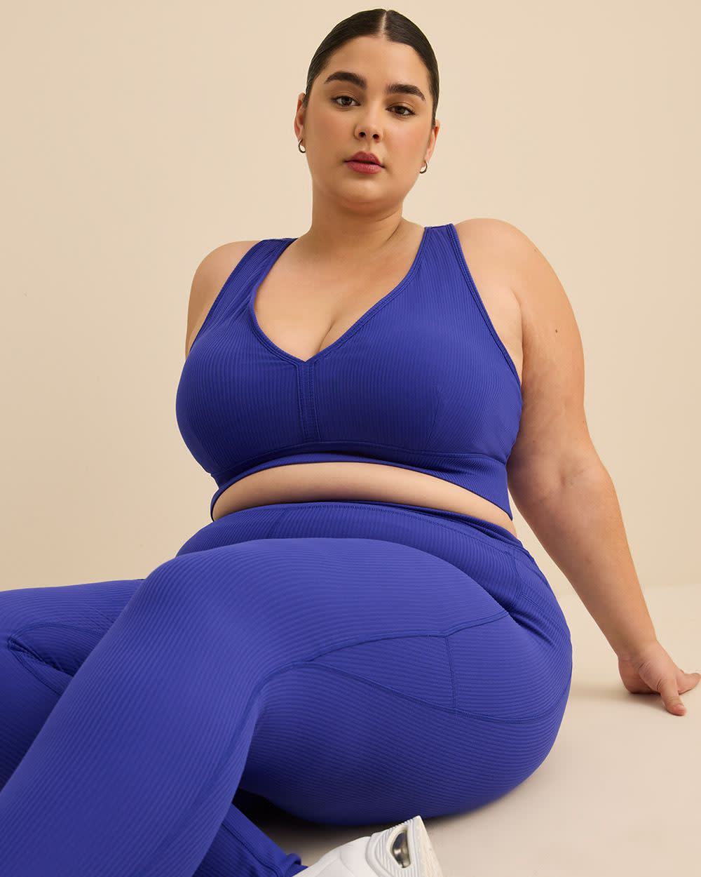 Legging en tricot côtelé avec taille croisée - Active Zone