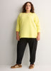 Yellow Ottoman Wide Crew Neck Tunic Top - Active Zone