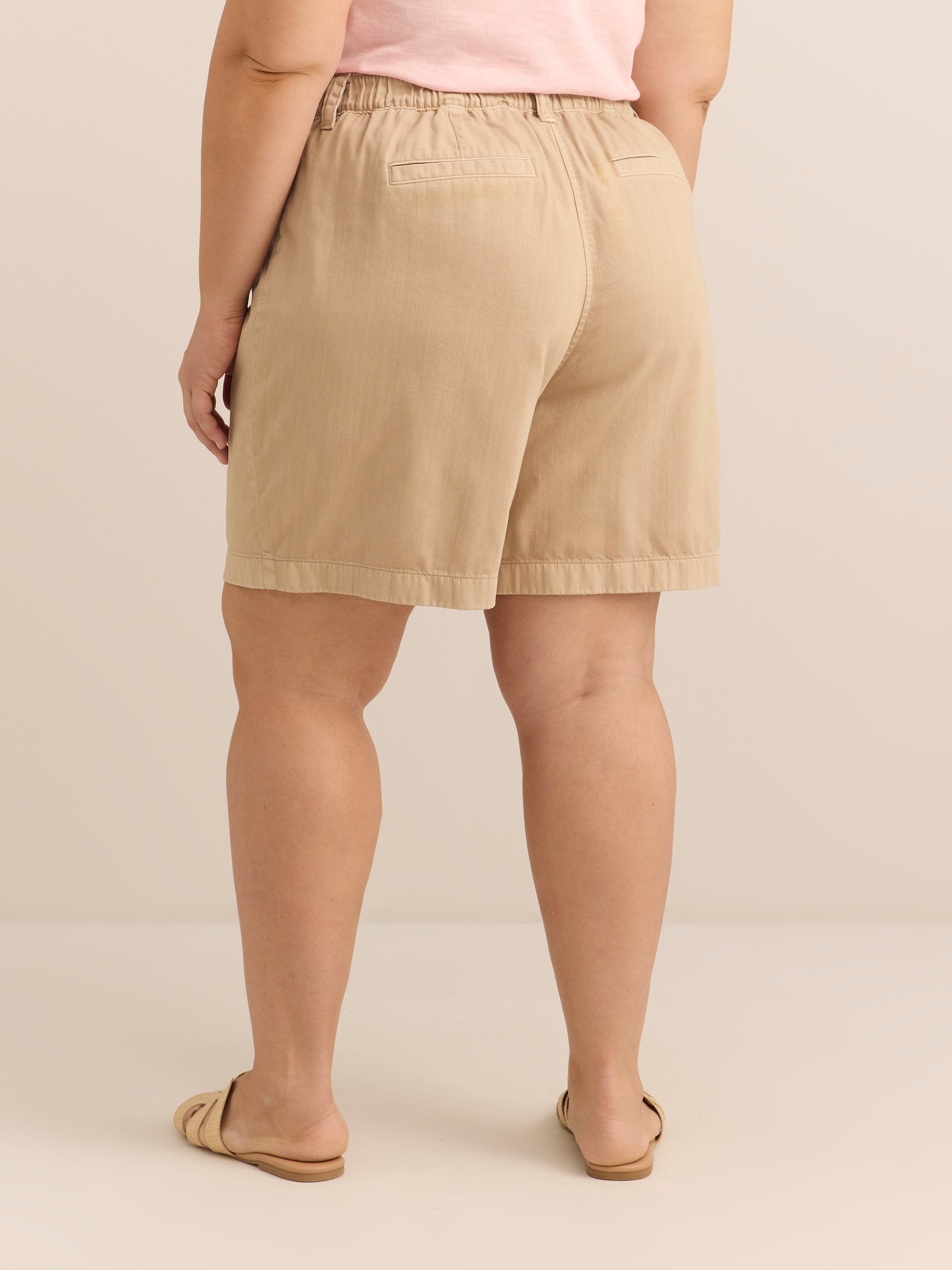 Short bermuda en mélange de coton et Tencel