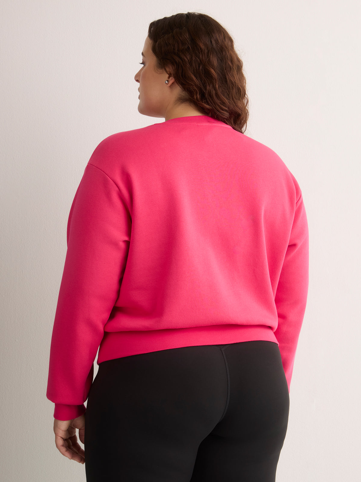 Pink Feel Cozy Fleece Sweatshirt with Small Logo - adidas