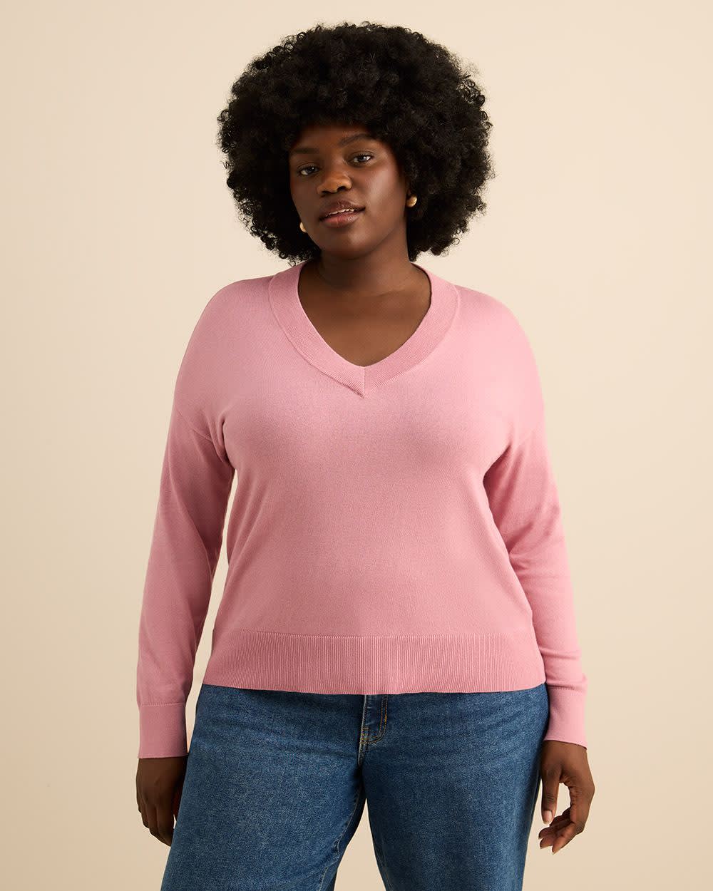 Responsible, Cotton-Blend Long-Sleeve V-Neck Sweater
