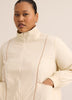 Beige Water-Repellent Track Jacket - Active Zone