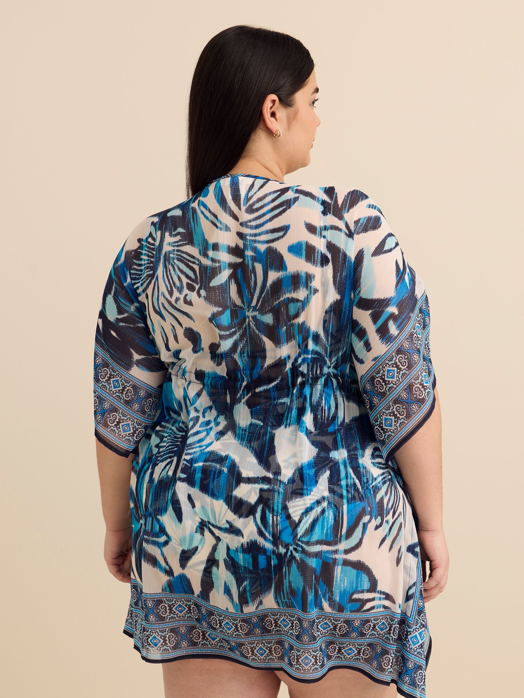 Caftan de plage imprimé - Bleu Rod Beattie 