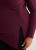 Asymmetric Ruched Knit Shirt