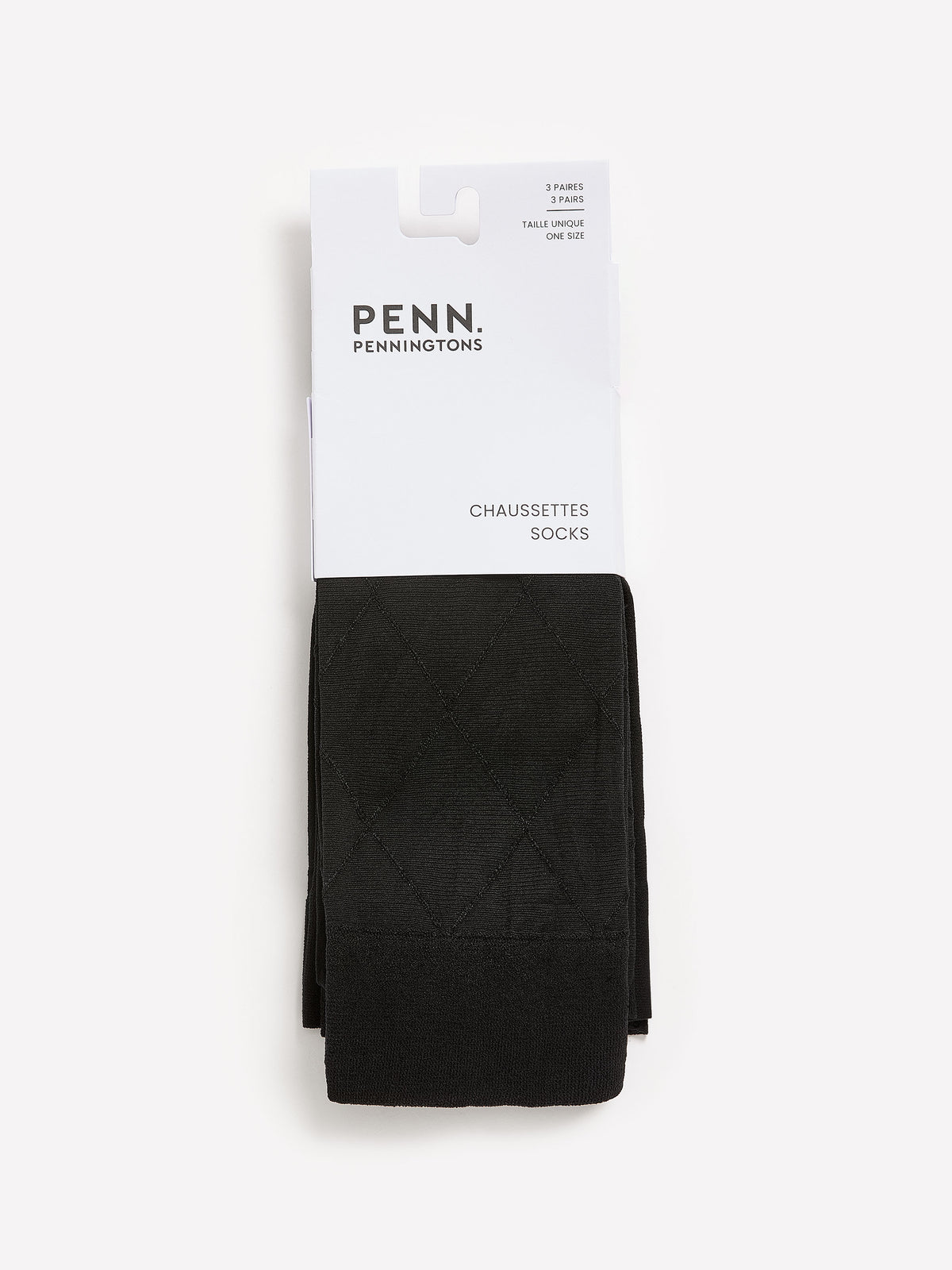 Black Fashion Trouser Socks, Set of 3