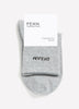 Grey Ankle Socks with Dream Embroidery