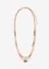 Golden Three-Layer Short Necklace