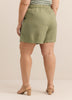 Linen-Blend Buttoned Skort