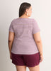 White Fitted Boat-Neck Ribbed Knit Baby Tee
