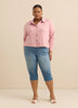 Neoprene Bomber Knit Top with Shirt Collar