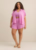 Violet Eyelet Beach Short