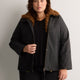 Black Aviator Coated Parka