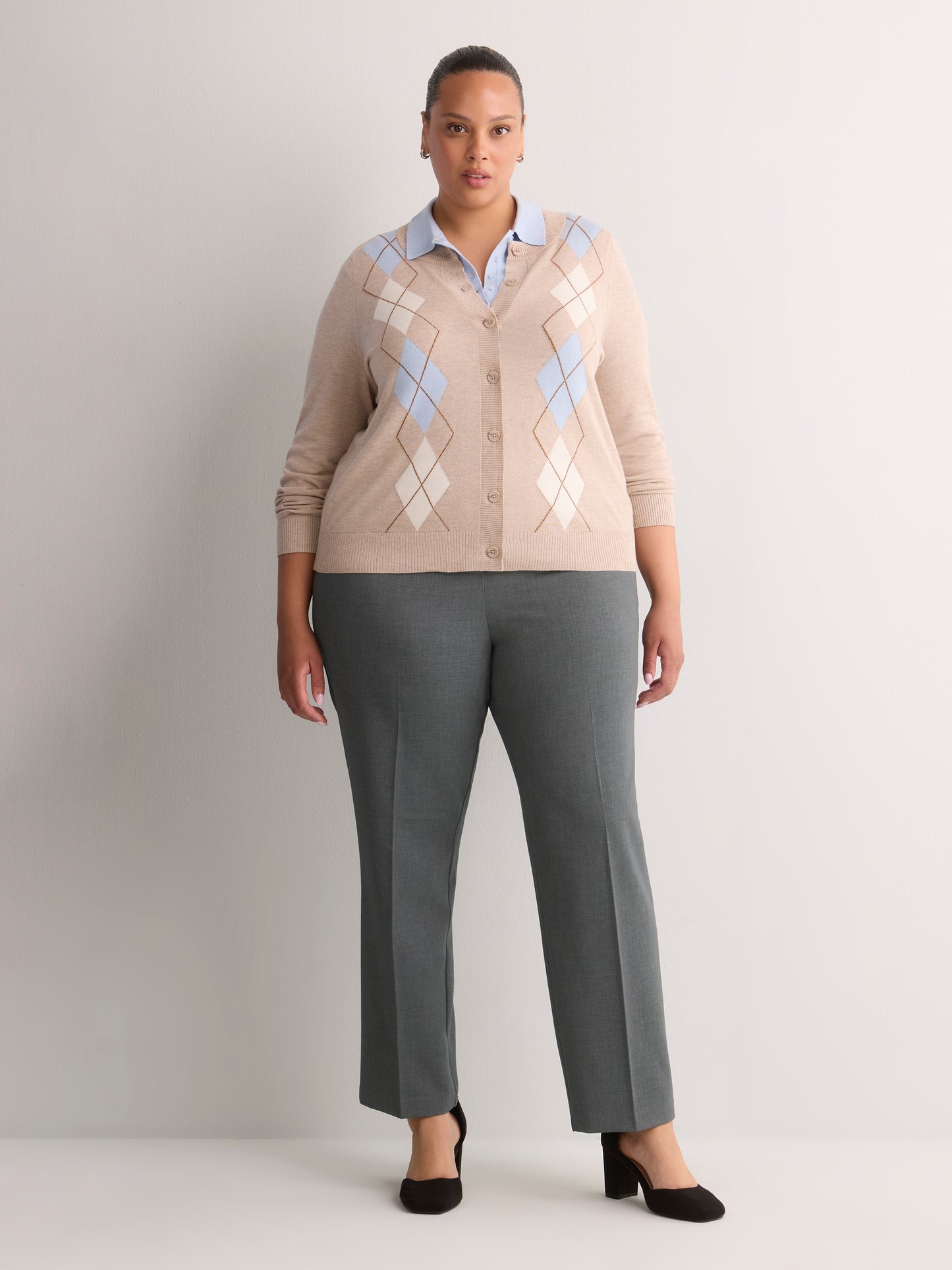 Heather Blue Straight-Leg Savvy Pant