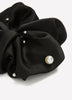 Large Hair Scrunchie with Pearl Studs