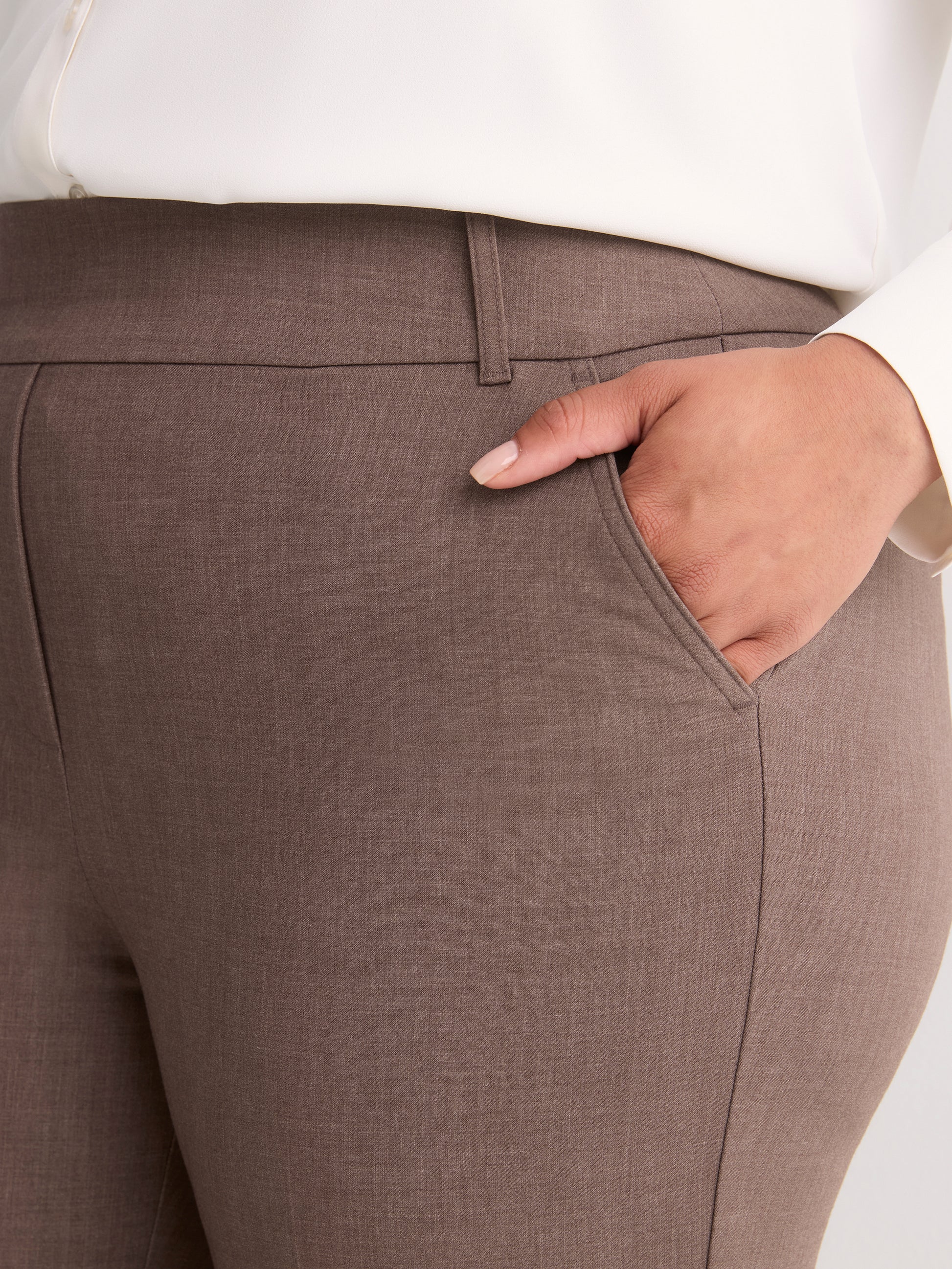 Grey Slim-Leg Savvy II Twill Pants