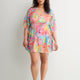 Floral Chiffon Caftan - Bleu by Rod Beattie