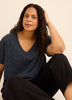 Boyfriend-Fit V-Neck T-Shirt - PENN. Essentials