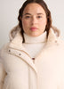 White Quilted Snow Jacket with Removable Hood - Active Zone