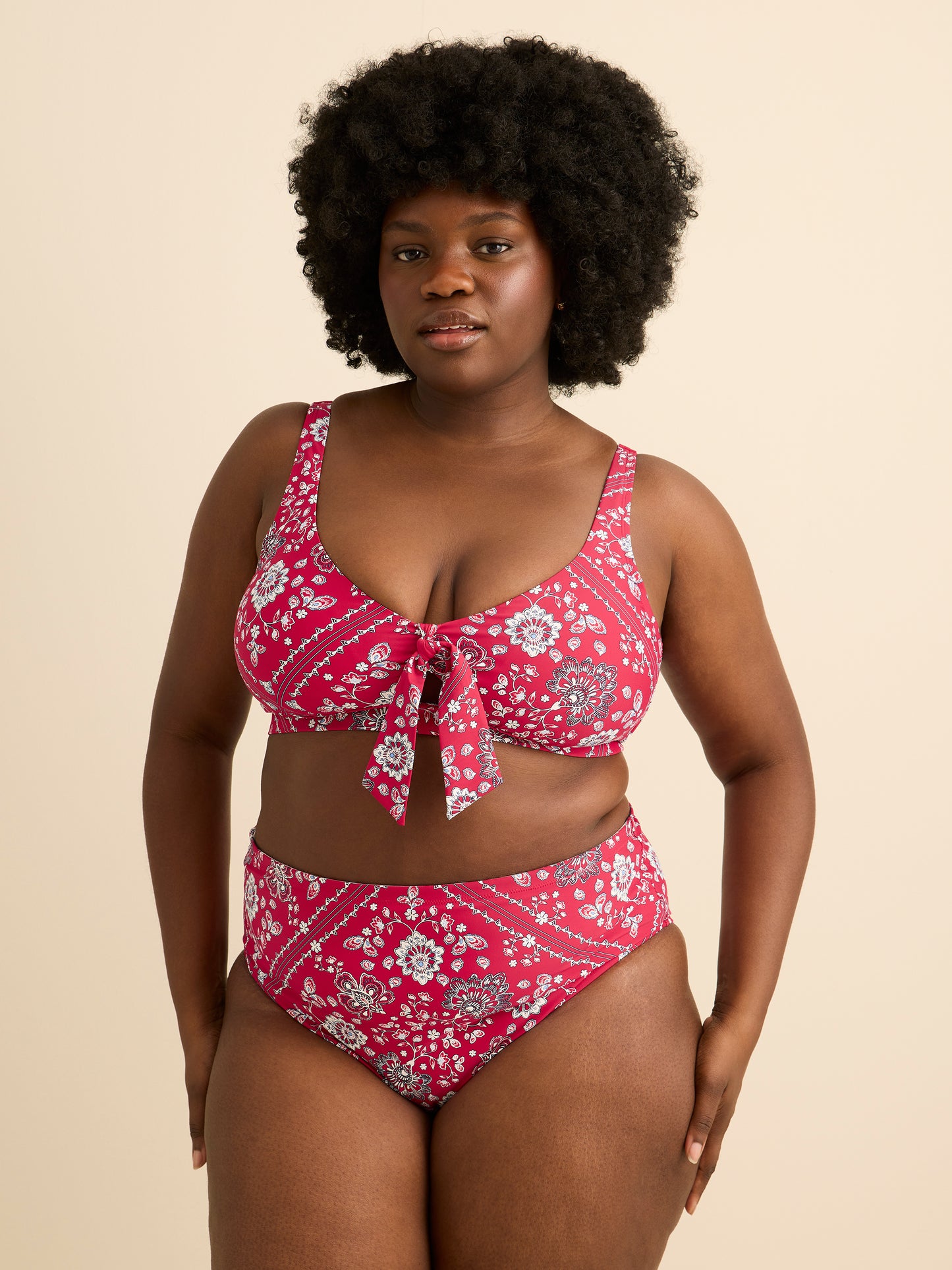 Bikini Top With Front Knot Detail